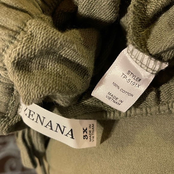 NWT Zenana Distressed Knee French Terry Sweats With Pockets 3XL LIGHT OLIVE - Picture 6 of 6